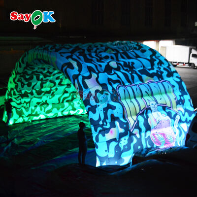 कस्टम प्रिंटिंग और एलईडी के साथ पोर्टेबल वाटरप्रूफ inflatable स्टेज कवर