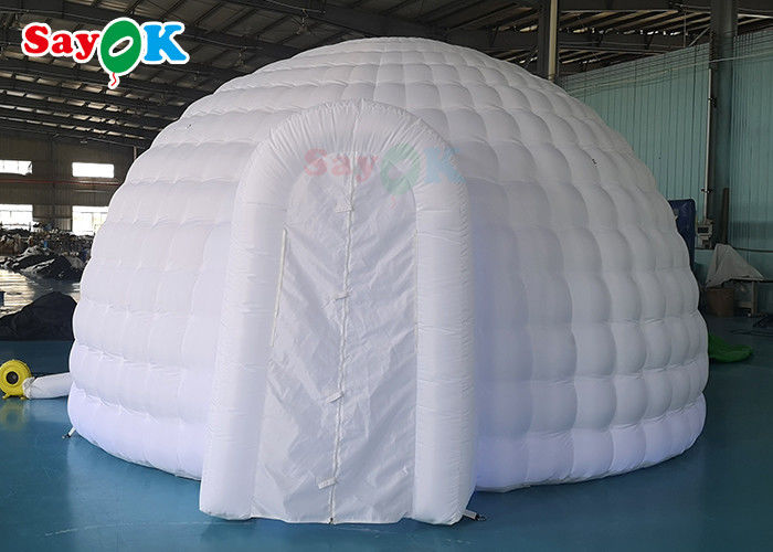 एलईडी रोशनी के साथ बाहरी inflatable तम्बू 6x5x3.2m शुद्ध सफेद inflatable गुंबद तम्बू