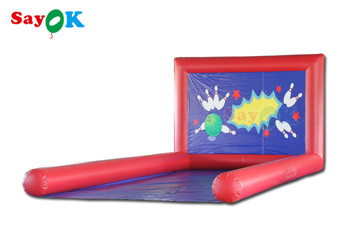 PVC Tpu इन्फ्लैटेबल स्पोर्ट्स गेम्स बबल बॉलिंग गेम 8x4x3mh