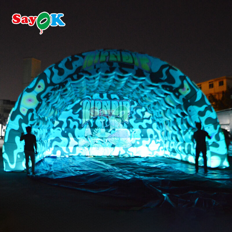 कस्टम प्रिंटिंग और एलईडी के साथ पोर्टेबल वाटरप्रूफ inflatable स्टेज कवर